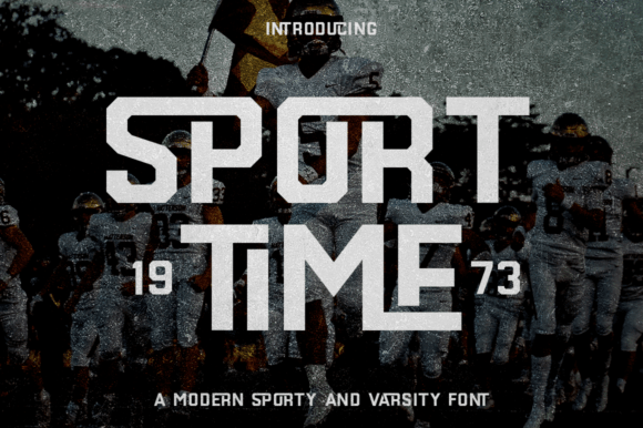 Sport Time: A Dynamic Display Font for Energetic Designs